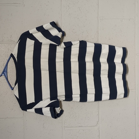 Sunspel Classic T-Shirt Cotton Navy/Ecru Breton Stripe Size Small, Women's S/XS - Picture 4 of 4